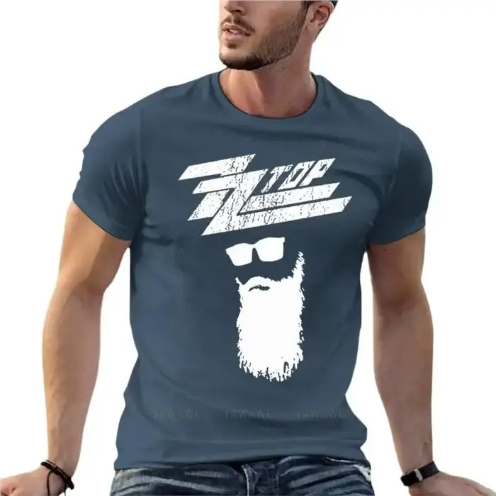 Zz Top Rock Band Logo surdimensionné t-shirt été hommes vêtements coton Streetwear grande taille haut