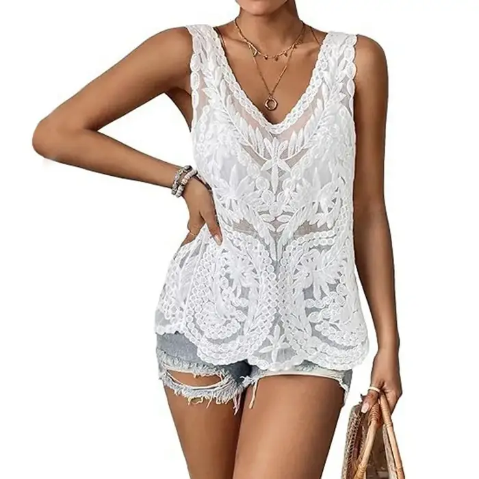 Nouveau tricot creux Crochet hauts évider respirant