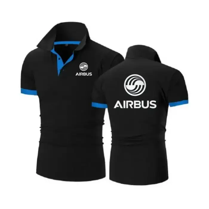 Polo AIRBUS AVIATION vol revers t-shirts Airbusfan A320 homme POLOS t-shirt printemps été maille coton à manches courtes hommes hauts