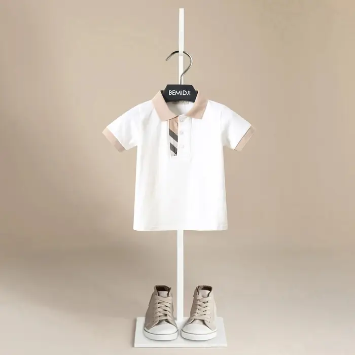 Chemise POLO de couleur unie pour enfants, T-shirt de sport à manches courtes pour garçons, élégant 
