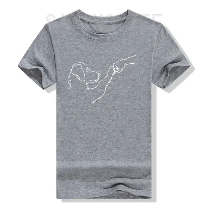 T-shirt graphique Punch Hand Dog and People