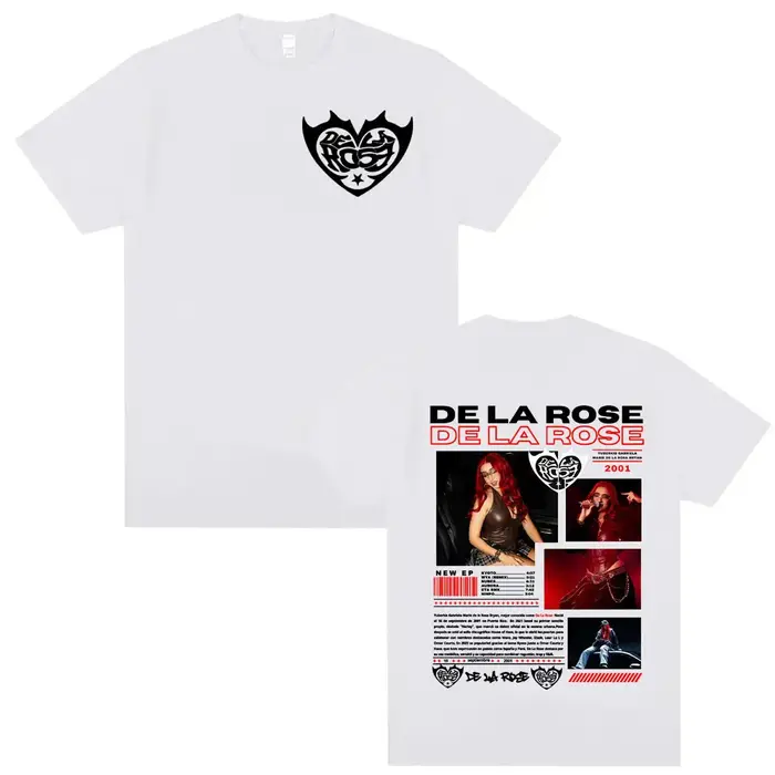 Chanteur De La Rose nouvel Album Tour graphique T-shirts hommes femmes haute rue Hip Hop Punk t-shirt décontracté 100%
