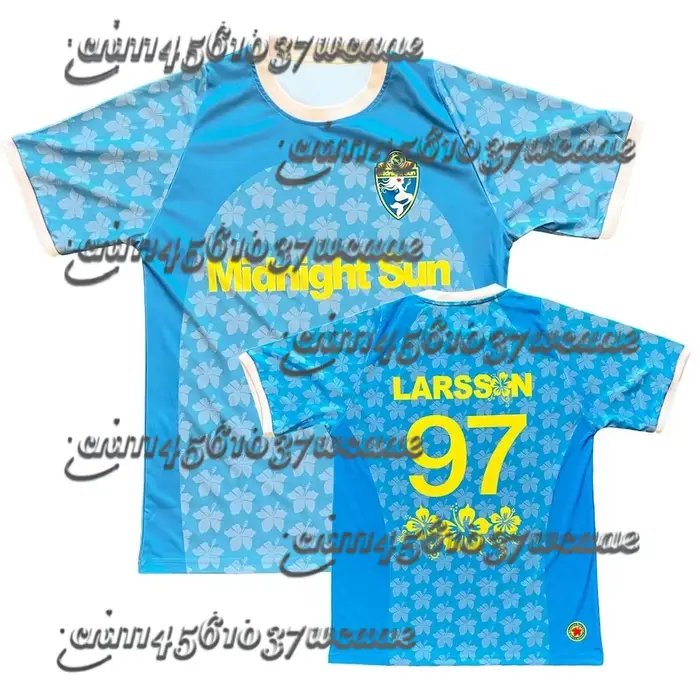 ZaraLarsson Larsson Midnight Sun Jersey T-shirt unisexe à manches courtes pour l'été, design décontr