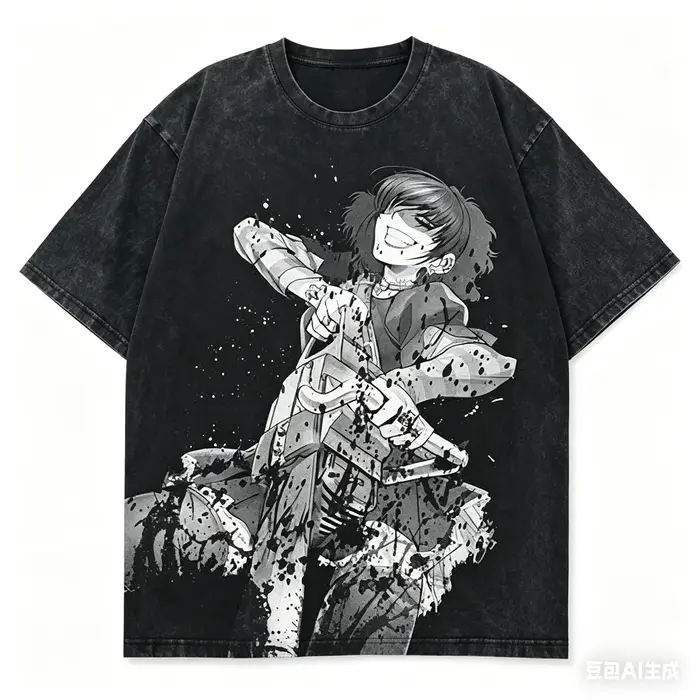 T-shirt noir délavé Black Lagoon