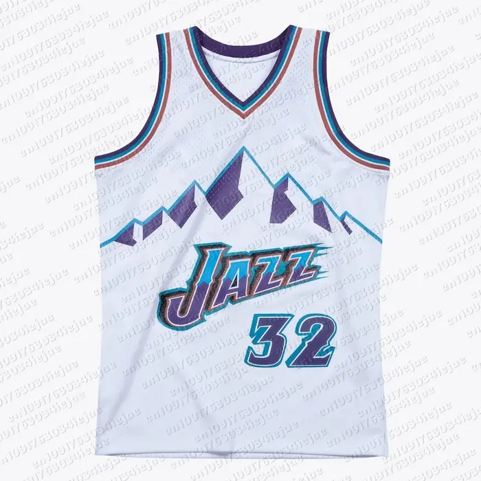 Alonzo Mourning # 33 Maillot de basket rétro pour toute la famille, bleu rayé, en maille respirant