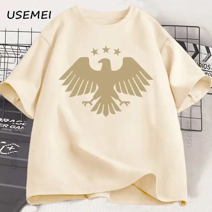 T-Shirt homme aigle de la syrie graphique t-shirts décontracté coton à manches courtes