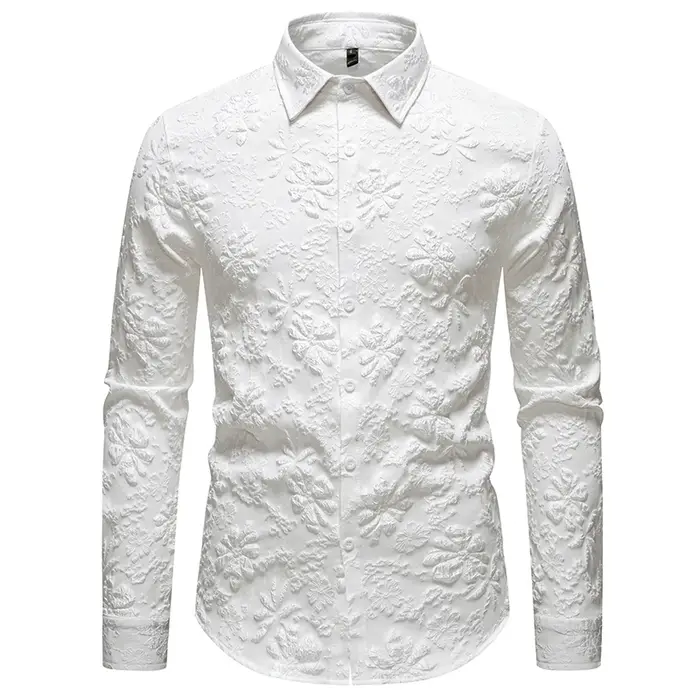 Chemise noire sexy à manches longues et plumes pour hommes, chemises provoqué pour hommes, boîte de