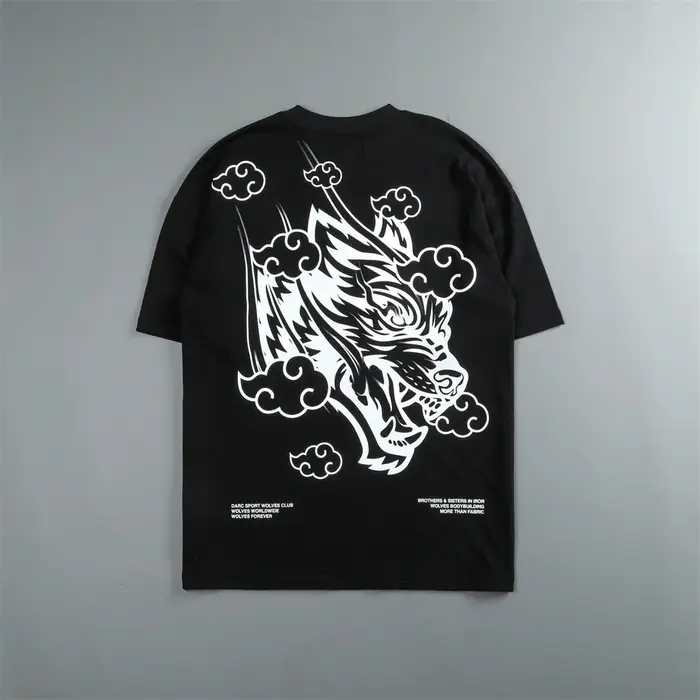 DARC SPORT T-shirt ample à manches courtes en coton imprimé pour hommes et femmes