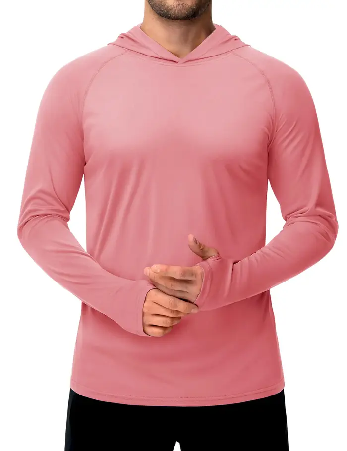 TACVASEN T-Shirts de Protection solaire à manches longues pour hommes, sweat à capuche décontracté r