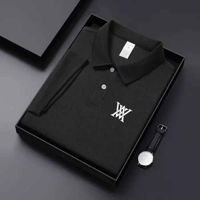 Polo de golf bleu marine pour homme