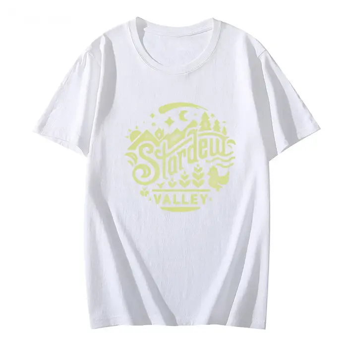 Stardew Valley Game Shirt T-shirts 100% coton avec graphiques de dessins animés