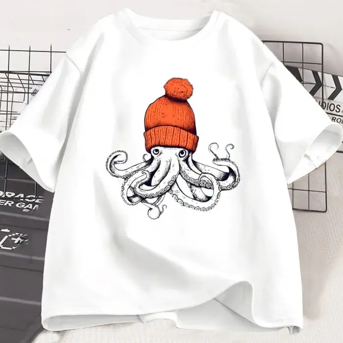 T-shirt décontracté à manches courtes et col rond