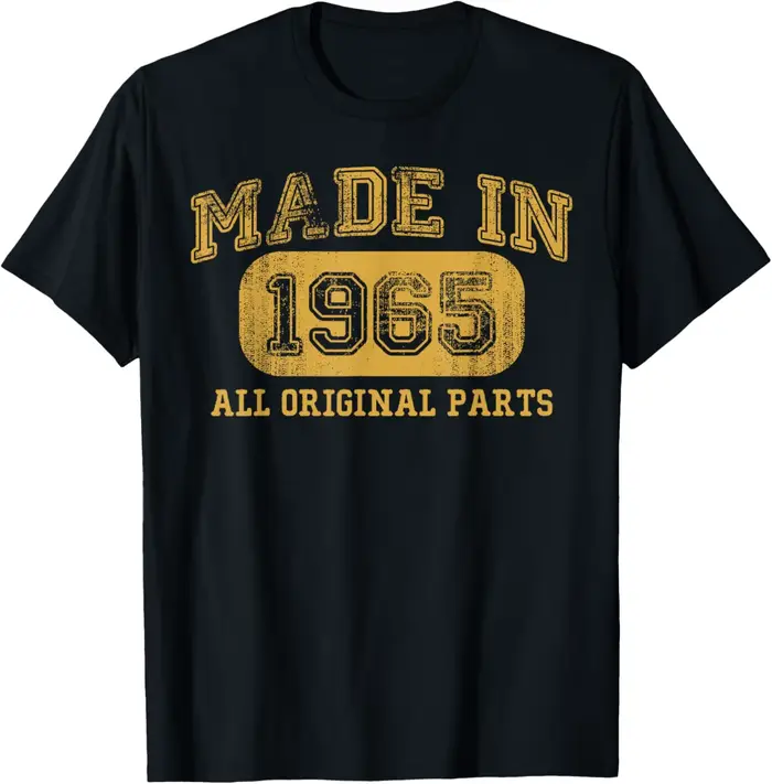60 ans cadeaux hommes Vintage classique voiture 1965 60th anniversaire T-Shirt à manches courtes unisexe été haut Camiseta