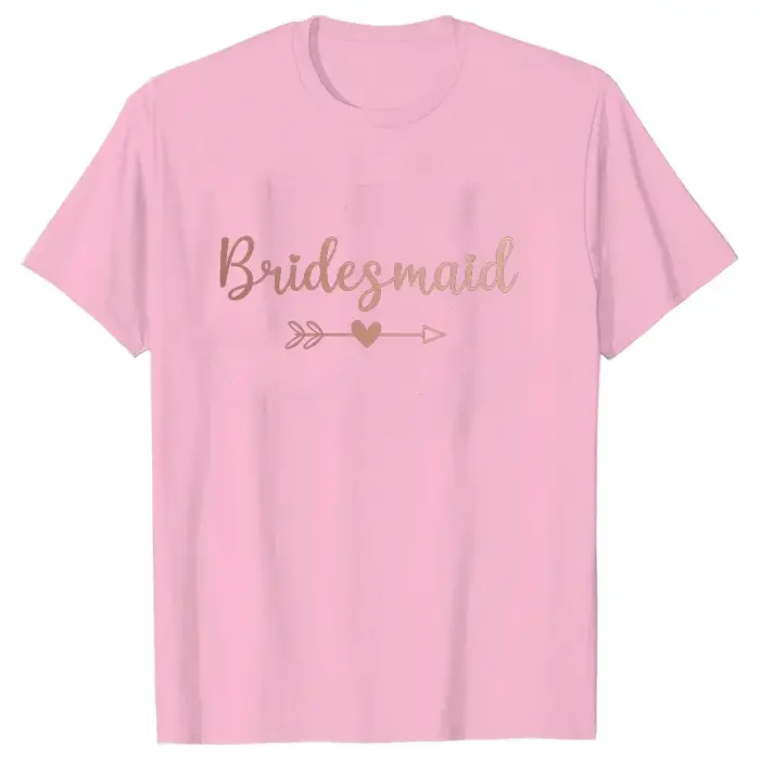 T-shirt Demoiselle d'honneur Team Bride Blanc Noir – Hauts pour Mariage