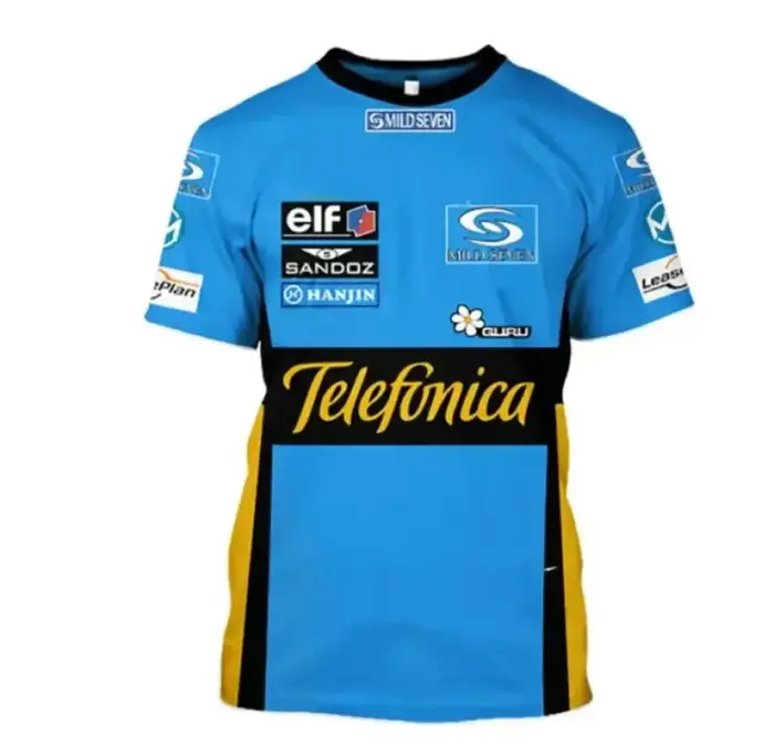 T-shirt Rétro Style Équipe de Course Homme Femme