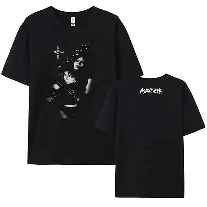 Grunge t-shirts Lady Gaga Mayhem Album T-shirt coton femmes/hommes col rond