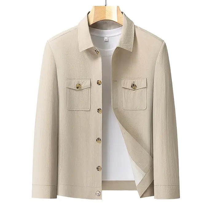 Veste en lin pour homme, tendance et décontractée, idéale pour le camping, la pêche, la randonnée, l