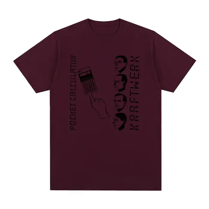 Kraftwerk Vintage T-shirt électronique Krautrock coton hommes