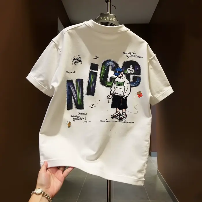 Nouveau T-shirt tendance été 2026 pour jeunes hommes - T-shirt décontracté à col rond et manches cou