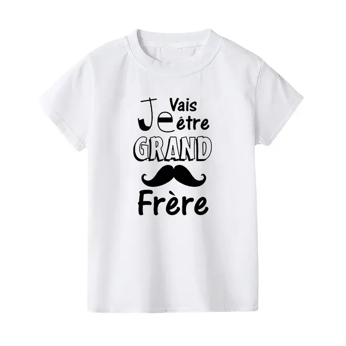 Futur grand frère/soeur du monde enfants T-shirt bébé annonce grossesse enfant