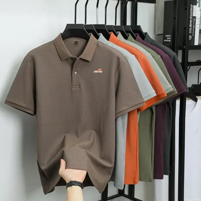 Polo Homme Haut de Gamme Nouvelle Collection Été – Marque Tendance avec Lettres Brodé – Confortable