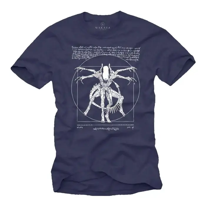 T-Shirt homme Alien-T-Shirt Gamer Da Vinci imprimé haut pour femme