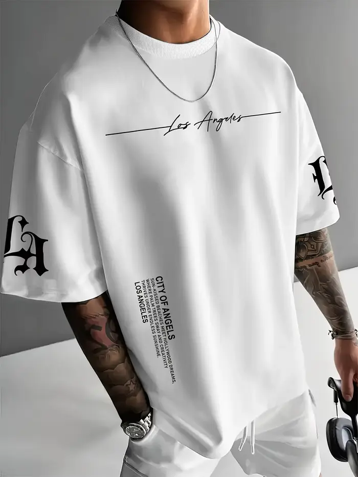 Le nouveau T-shirt pour hommes d'été 2025 est un haut simple pour hommes d'extérieur décontracté et 