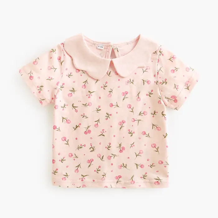 T-shirt rose tendance pour bébés filles