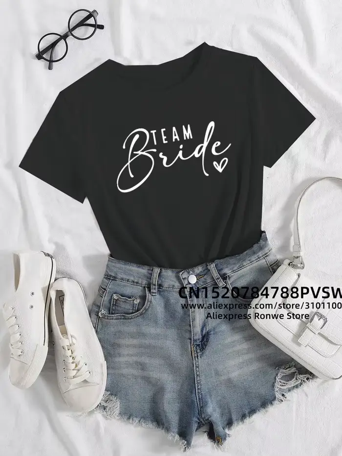 T-shirt Team Bride Coussins Evjf Hen pour femme