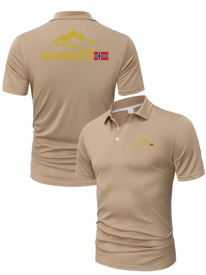 Polo respirant à manches courtes pour homme avec col rabattable