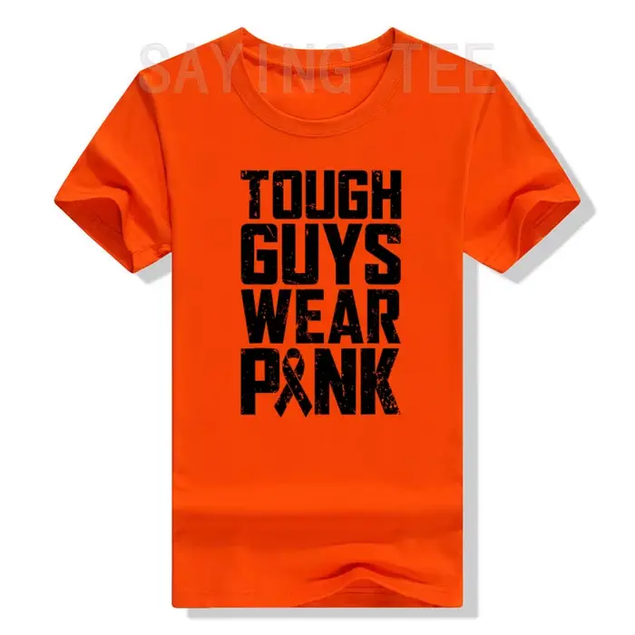 Tough Guile Wear-T-shirt rose de sensibilisation au cancer du sein pour hommes et garçons