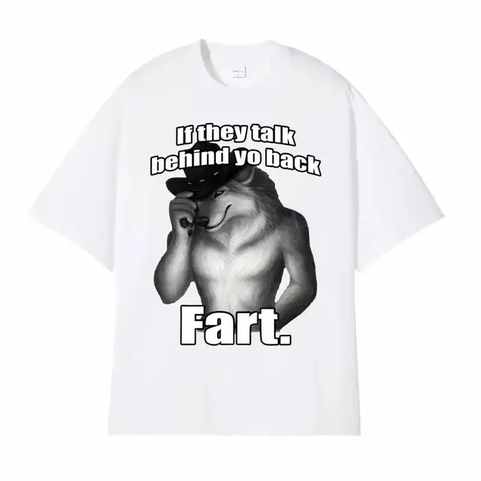 Si ils parlent derrière Yo dos pet loup littéralement moi drôle Meme Emo T-shirt vêtements pour homm