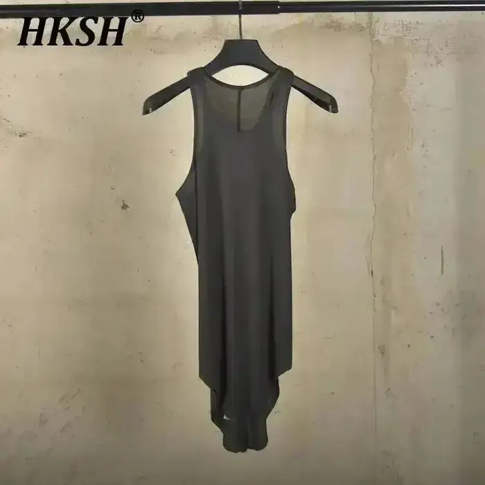HKSH RO 2026 Nouvelle Collection Été Homme – Débardeur Chic Transparent Ultra-fin Sans Manches – Gilet Tendance en Laine HK4911