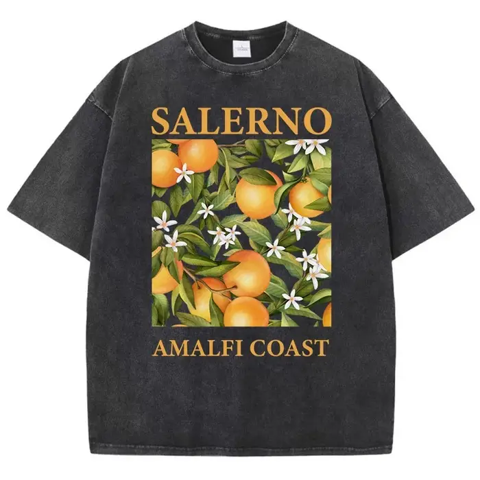 T-shirt à manches courtes délavé pour hommes