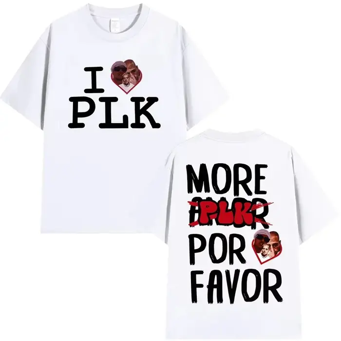 T-shirt Rapper I Love Plk pour hommes et femmes, vêtements à la mode, Vintage, Hip Hop, décontracté,