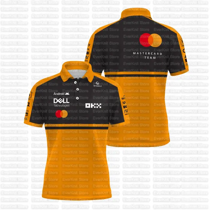 Nouveau Polo Homme 2026 Norris 1 Racing Team Oscar Piastri 81 Pilote Sportif Respirant T-shirt Quotidien Décontracté