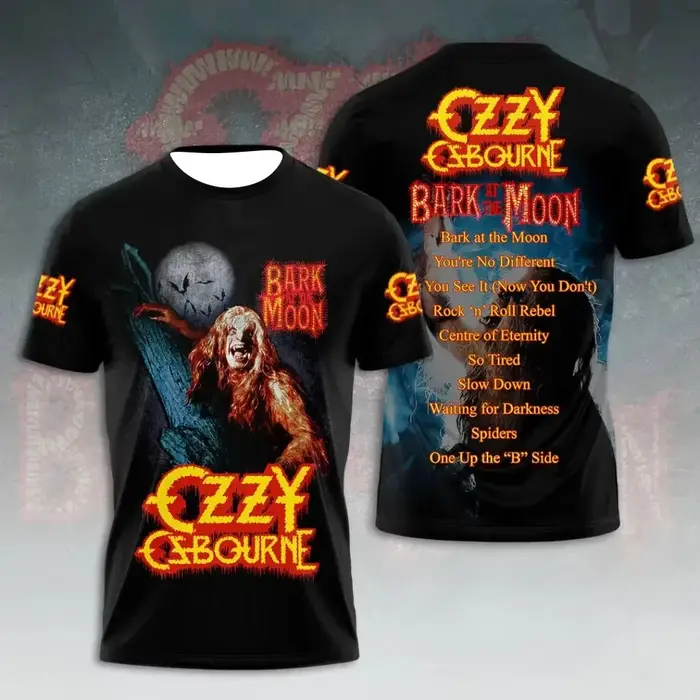 T-shirt imprimé en 3D Rock Ozzy Osbourne Band