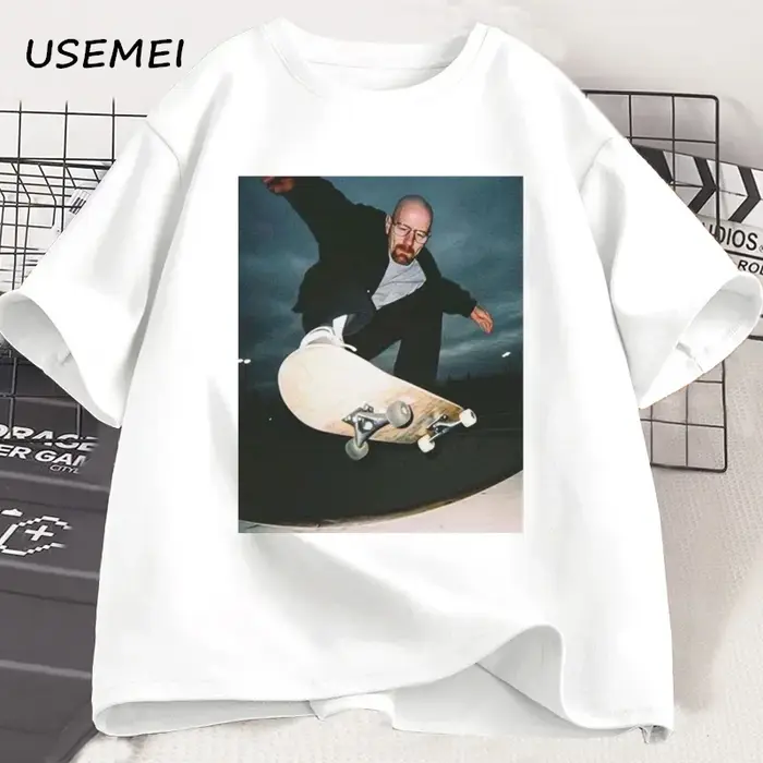 Breaking Bad Heisenberg T-shirts homme Walter blanc années 90 Skate T-Shirt femme