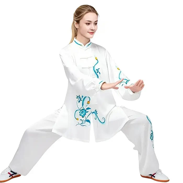 Vente à durée limitée 2026 Nouvel ensemble unisexe brodé chinois Tai Chi : haut boutonné à col monta