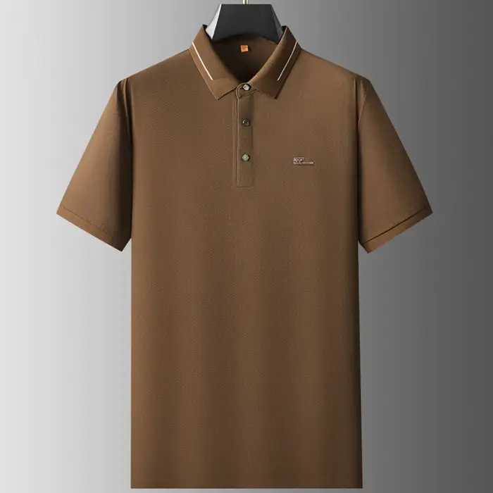 Polo de luxe à manches courtes pour hommes, chemises décontractées, t-shirt respirant, zones me, été
