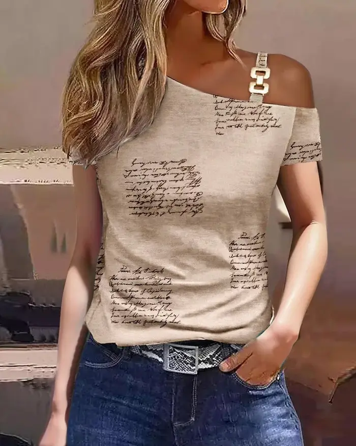 Haut asymétrique à une épaule pour femme