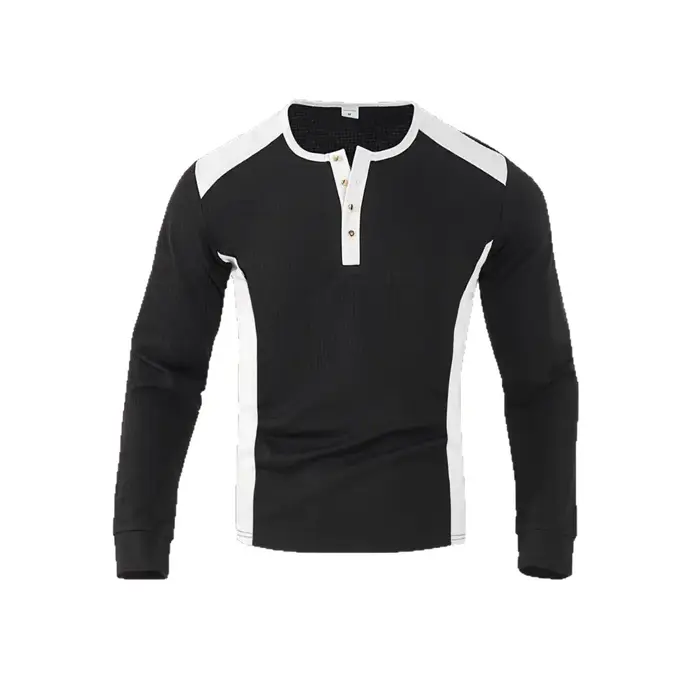 T-shirt à manches longues et col haut pour hommes