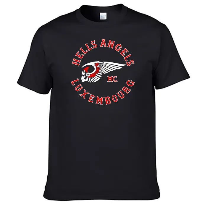 T-shirt homme 100% coton, Club Hells Angels Luxembourg Hurcycles N06