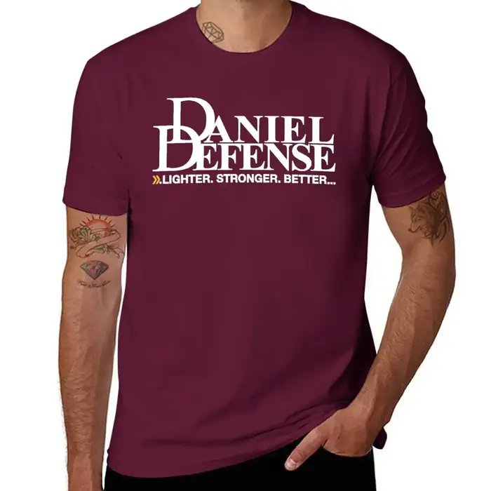 T-Shirt avec Logo de Daniel Defence pour Homme, Vêtement de Rue Surdimensionné, Lourd, Nouvelle Coll