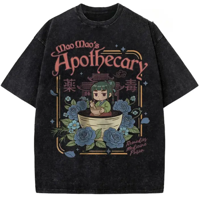 Maomao The Apothecary Diaries T-shirt graphique décontracté en coton pour hommes et femmes