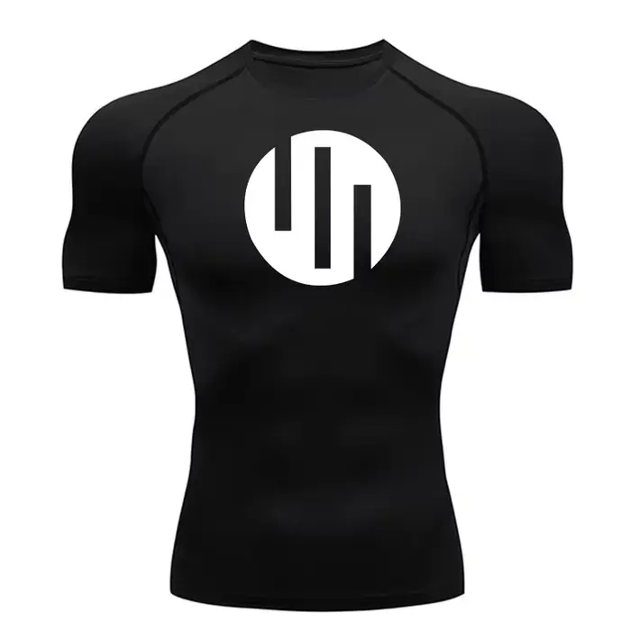 T-shirt de course à manches courtes blanc pour hommes