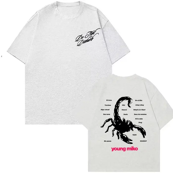 T-shirt imprimé Singer Young Miko Do Not Disturb pour hommes et femmes
