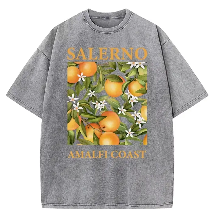 T-shirt à manches courtes délavé pour hommes
