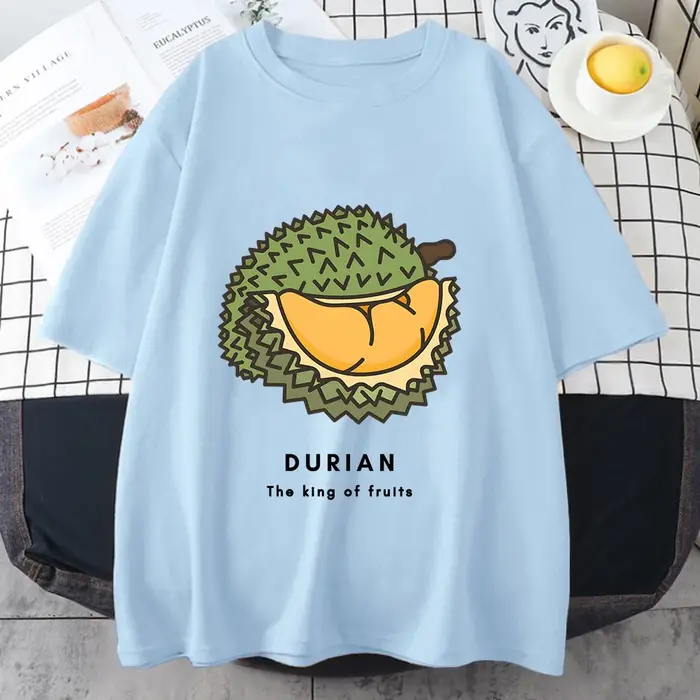 Durian-T-shirt à manches courtes pour hommes et femmes