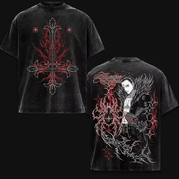 Hunter X Hunter Chrollo Vêtements pour femmes et hommes T-shirts à manches courtes pour femmes T-shirt en coton lavé Harajuku 2026 T-shirt d'été